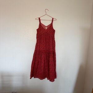 Joie Red Floral Midi Sundress